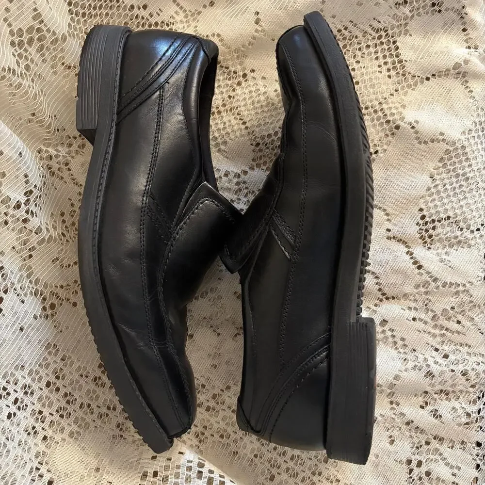 Rockport Walkability Men's US 13 Black Leather Casual Walking Loafers Shoes